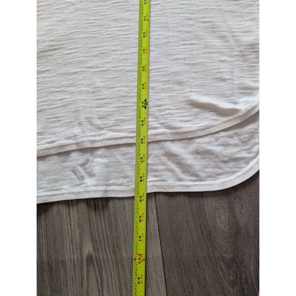 Ann Taylor Loft White Long Sleeve Top With Tassel Tie Detail Womens L Boho - Picture 9 of 10